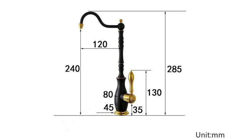 Cascadia Kitchen Faucet - 360° Solid Brass - FaucetBathroomLux