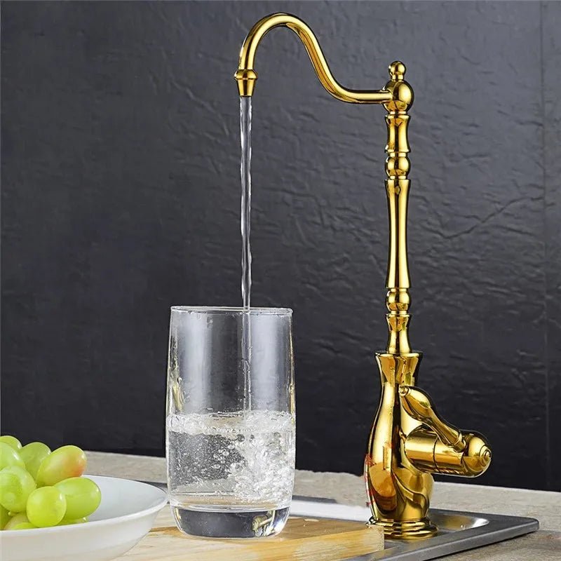 Cascadia Kitchen Faucet - 360° Solid Brass - FaucetBathroomLux