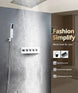 Ceiling Rain Shower with Handheld – Rainfall Shower Set with Remote Control LED Lighting - Ceiling Rain Shower with HandheldBathroomLux