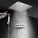 Ceiling Rain Shower with Handheld – Rainfall Shower Set with Remote Control LED Lighting - Ceiling Rain Shower with HandheldBathroomLux