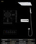 Ceiling Rain Shower with Handheld – Rainfall Shower Set with Remote Control LED Lighting - Ceiling Rain Shower with HandheldBathroomLux