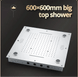 Ceiling Rain Shower with Handheld – Rainfall Shower Set with Remote Control LED Lighting - Ceiling Rain Shower with HandheldBathroomLux