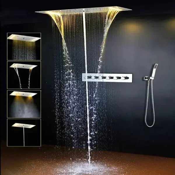 Ceiling Shower System Set Thermostatic Mixer - Bathroom Shower Mixer SetBathroomLux
