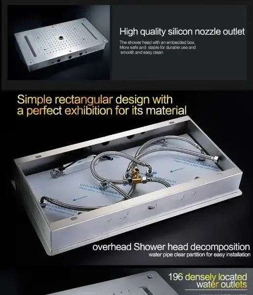 Ceiling Shower System Set Thermostatic Mixer - Bathroom Shower Mixer SetBathroomLux