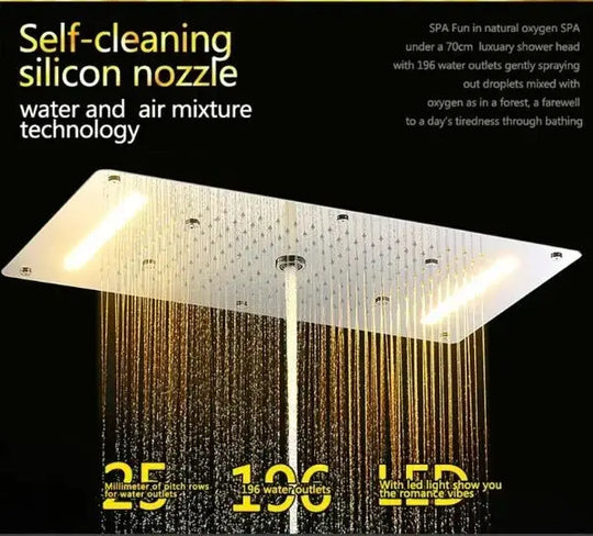 Ceiling Shower System Set Thermostatic Mixer - Bathroom Shower Mixer SetBathroomLux