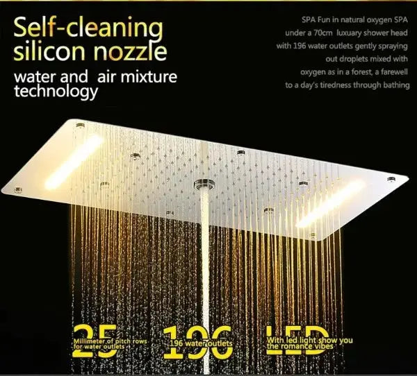 Ceiling Shower System Set Thermostatic Mixer - Bathroom Shower Mixer SetBathroomLux