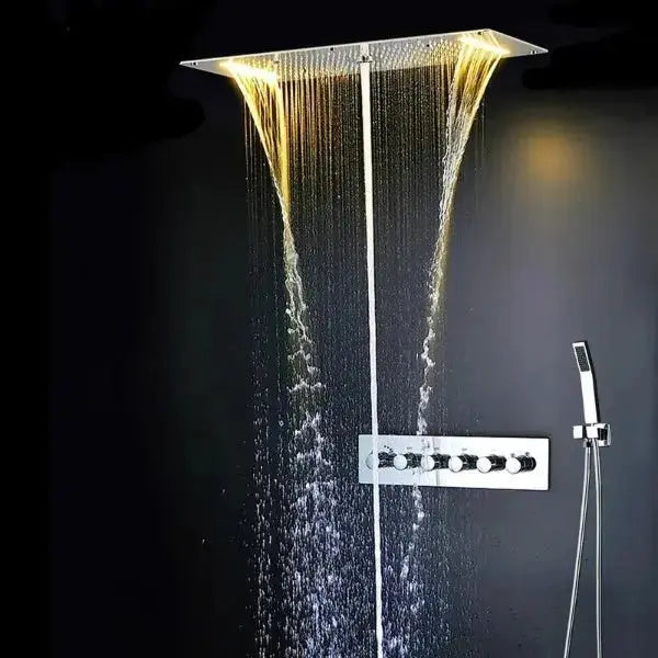 Ceiling Shower System Set Thermostatic Mixer - Bathroom Shower Mixer SetBathroomLux