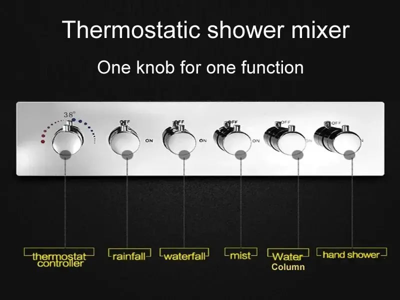 Ceiling Shower System Set Thermostatic Mixer - Bathroom Shower Mixer SetBathroomLux
