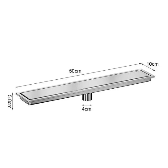 Chrome Rectangle Stainless Steel Linear Shower Drain – 20cm / 30cm / 40cm / 50cm / 60cm - Shower DrainsBathroomLux