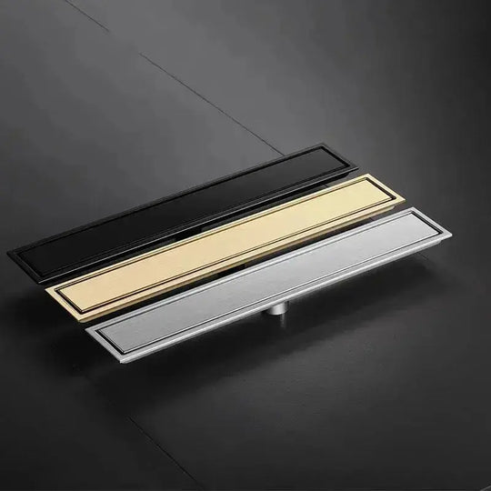 Chrome Rectangle Stainless Steel Linear Shower Drain – 20cm / 30cm / 40cm / 50cm / 60cm - Shower DrainsBathroomLux