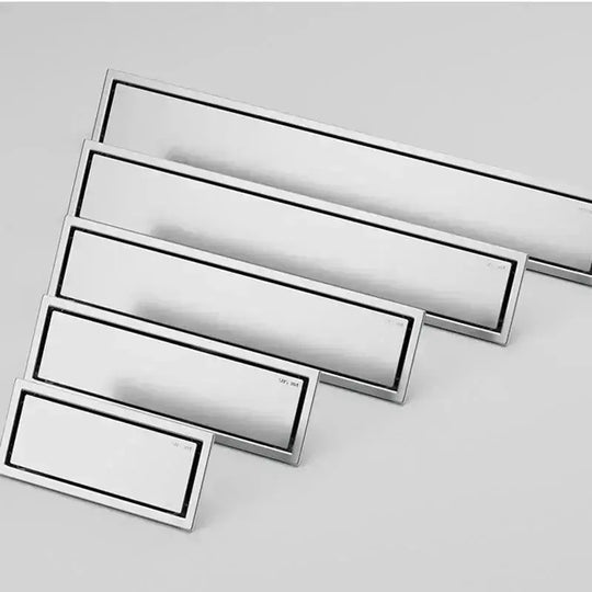 Chrome Rectangle Stainless Steel Linear Shower Drain – 20cm / 30cm / 40cm / 50cm / 60cm - Shower DrainsBathroomLux