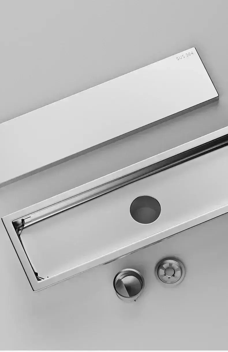 Chrome Rectangle Stainless Steel Linear Shower Drain – 20cm / 30cm / 40cm / 50cm / 60cm - Shower DrainsBathroomLux