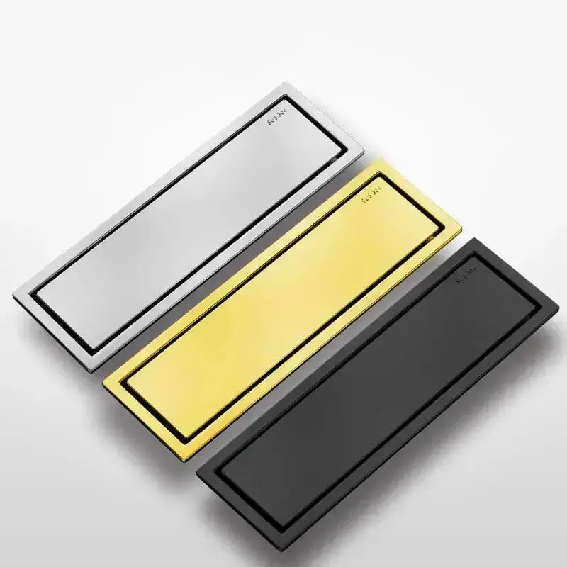 Chrome Rectangle Stainless Steel Linear Shower Drain – 20cm / 30cm / 40cm / 50cm / 60cm - Shower DrainsBathroomLux