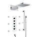 Chrome Thermostatic LED Shower System – with Body Jets - Black Thermostatic LED Shower SystemBathroomLux