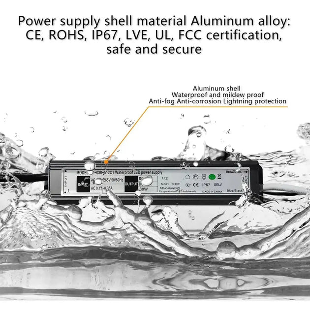 Chrome Thermostatic LED Shower System – with Body Jets - Black Thermostatic LED Shower SystemBathroomLux