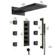 Chrome Thermostatic LED Shower System – with Body Jets - Black Thermostatic LED Shower SystemBathroomLux