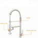 Commercial Pull Down Kitchen Faucet – 2 in 1 Brushed Nickel Brass Mixer Tap - 3 Ways Kitchen Pull OutBathroomLux