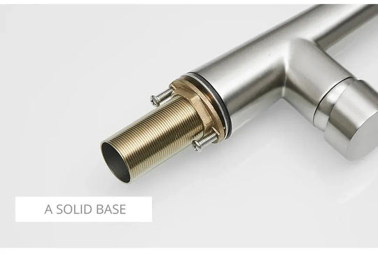 Commercial Pull Down Kitchen Faucet – 2 in 1 Brushed Nickel Brass Mixer Tap - 3 Ways Kitchen Pull OutBathroomLux