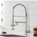 Commercial Pull Down Kitchen Faucet – 2 in 1 Brushed Nickel Brass Mixer Tap - 3 Ways Kitchen Pull OutBathroomLux