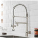 Commercial Pull Down Kitchen Faucet – 2 in 1 Brushed Nickel Brass Mixer Tap - 3 Ways Kitchen Pull OutBathroomLux