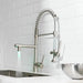 Commercial Pull Down Kitchen Faucet – 2 in 1 Brushed Nickel Brass Mixer Tap - 3 Ways Kitchen Pull OutBathroomLux