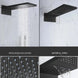 Concealed Matte Black Thermostatic Rainfall Shower Set – Wall Mount - Concealed Dual Handles Rainfall Shower Head Combo SetBathroomLux