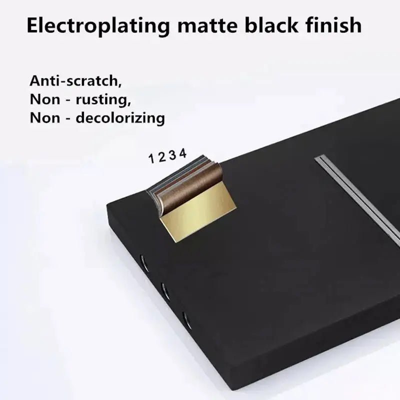 Concealed Matte Black Thermostatic Rainfall Shower Set – Wall Mount - Concealed Dual Handles Rainfall Shower Head Combo SetBathroomLux