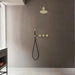 Concealed Rain Shower System With Shower Head And Hand Shower Chrome - Concealed Rain Shower SystemBathroomLux