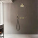 Concealed Rain Shower System With Shower Head And Hand Shower Chrome - Concealed Rain Shower SystemBathroomLux