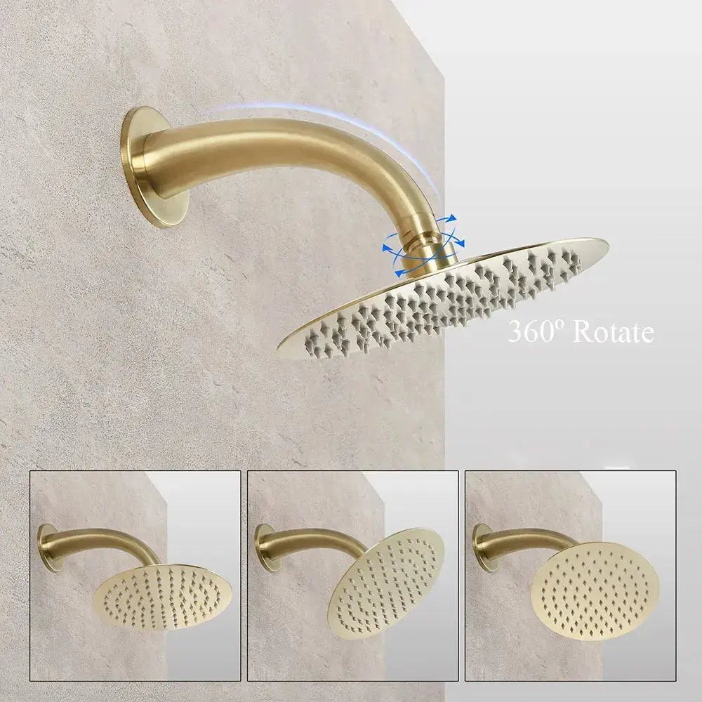 Concealed Rain Shower System With Shower Head And Hand Shower Chrome - Concealed Rain Shower SystemBathroomLux