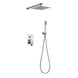 Concealed Stainless Steel Rain Shower System – Wall Mounted with Hot & Cold Mixer - Wall Mounted with Hot & Cold MixerBathroomLux