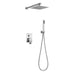 Concealed Stainless Steel Rain Shower System – Wall Mounted with Hot & Cold Mixer - Wall Mounted with Hot & Cold MixerBathroomLux