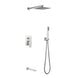 Concealed Stainless Steel Rain Shower System – Wall Mounted with Hot & Cold Mixer - Wall Mounted with Hot & Cold MixerBathroomLux
