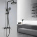 Contemporary Brushed Gold Wall - Mounted Rain Shower Set - Gold Wall - Mounted shower setBathroomLux