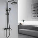 Contemporary Brushed Gold Wall - Mounted Rain Shower Set - Gold Wall - Mounted shower setBathroomLux