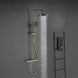 Contemporary Brushed Gold Wall - Mounted Rain Shower Set - Gold Wall - Mounted shower setBathroomLux