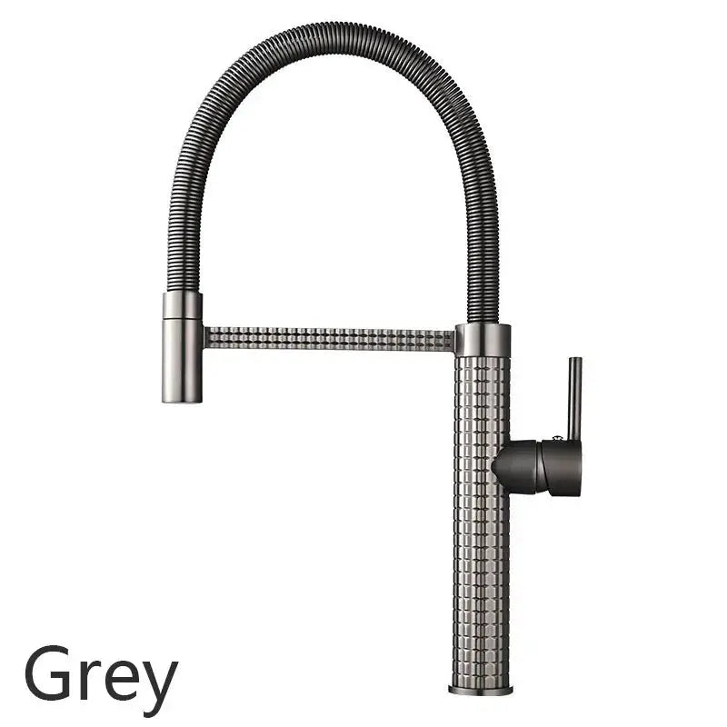 Contemporary Kitchen Faucet Single Hole Single Handle Drop Down - BathroomLux