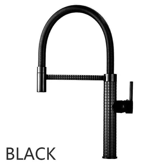 Contemporary Kitchen Faucet Single Hole Single Handle Drop Down - BathroomLux