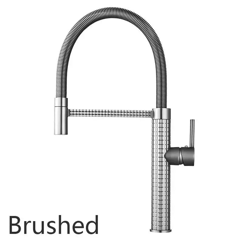 Contemporary Kitchen Faucet Single Hole Single Handle Drop Down - BathroomLux