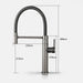 Contemporary Kitchen Faucet Single Hole Single Handle Drop Down - BathroomLux