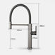 Contemporary Kitchen Faucet Single Hole Single Handle Drop Down - BathroomLux