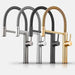 Contemporary Kitchen Faucet Single Hole Single Handle Drop Down - BathroomLux