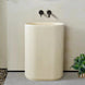 Cream Freestanding Pedestal Basin – Artificial Stone Hand Wash Sink with Faucet Included - Floor standing bathroom basinBathroomLux