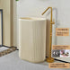 Cream Freestanding Pedestal Basin – Artificial Stone Hand Wash Sink with Faucet Included - Floor standing bathroom basinBathroomLux