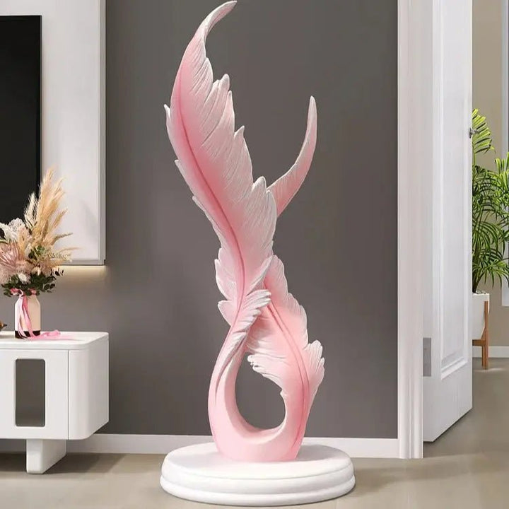 Creative Large Feather Ornaments Abstract Art Sculpture for Bathroom Home Decoration - bathroom, showers, thermostaticBathroomLux