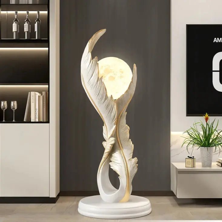 Creative Large Feather Ornaments Abstract Art Sculpture for Bathroom Home Decoration - bathroom, showers, thermostaticBathroomLux