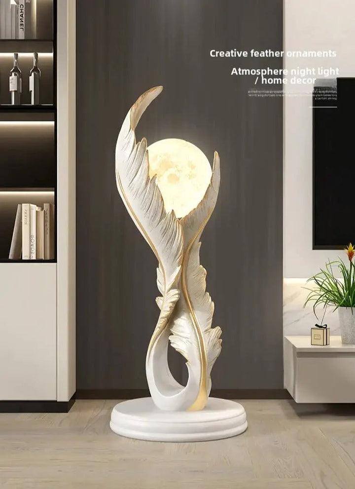 Creative Large Feather Ornaments Abstract Art Sculpture for Bathroom Home Decoration - bathroom, showers, thermostaticBathroomLux