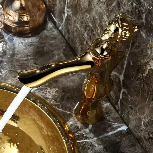 Creative Sink Bathroom Faucet – Modern Single Hole Deck Mounted Basin Tap - creative bathroom sinkBathroomLux