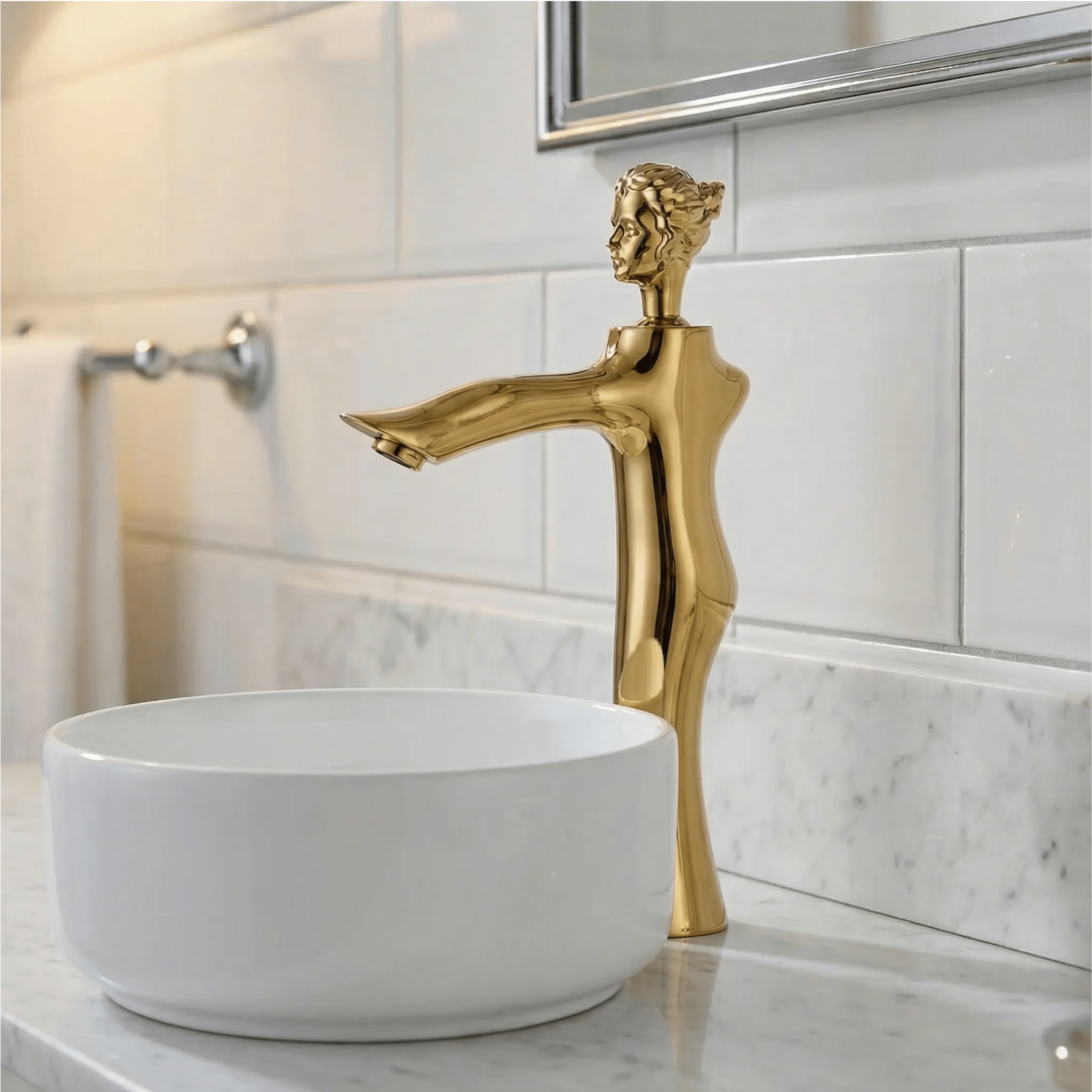 Creative Sink Bathroom Faucet – Modern Single Hole Deck Mounted Basin Tap - creative bathroom sinkBathroomLux