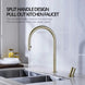 Deck - mounted Kitchen Faucet Hidden Pull - Out Spray Single Handle - deck mounted kitchen faucetBathroomLux